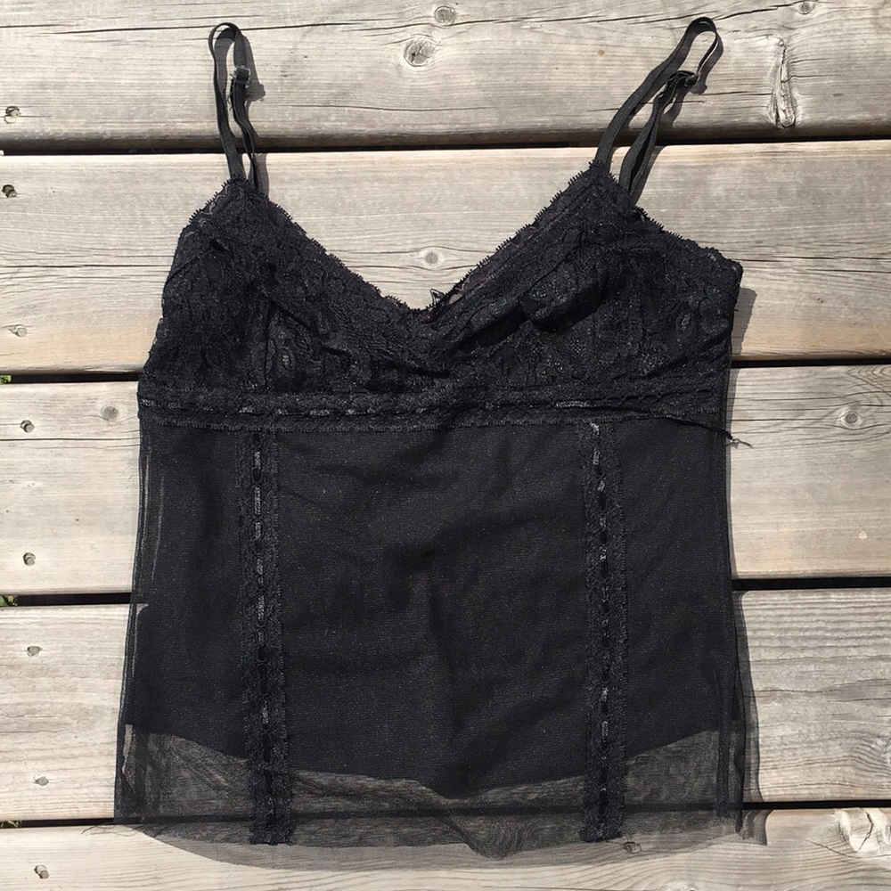 Passport Black Lace Tank Top